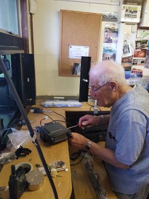 Malcom M0MBS
Malcom working on the repeater
